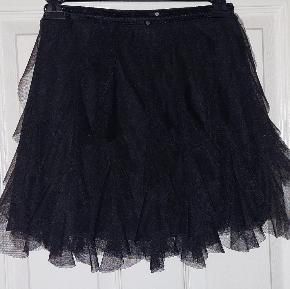 Cherokee Black sequin lining on the waist ruffle all around